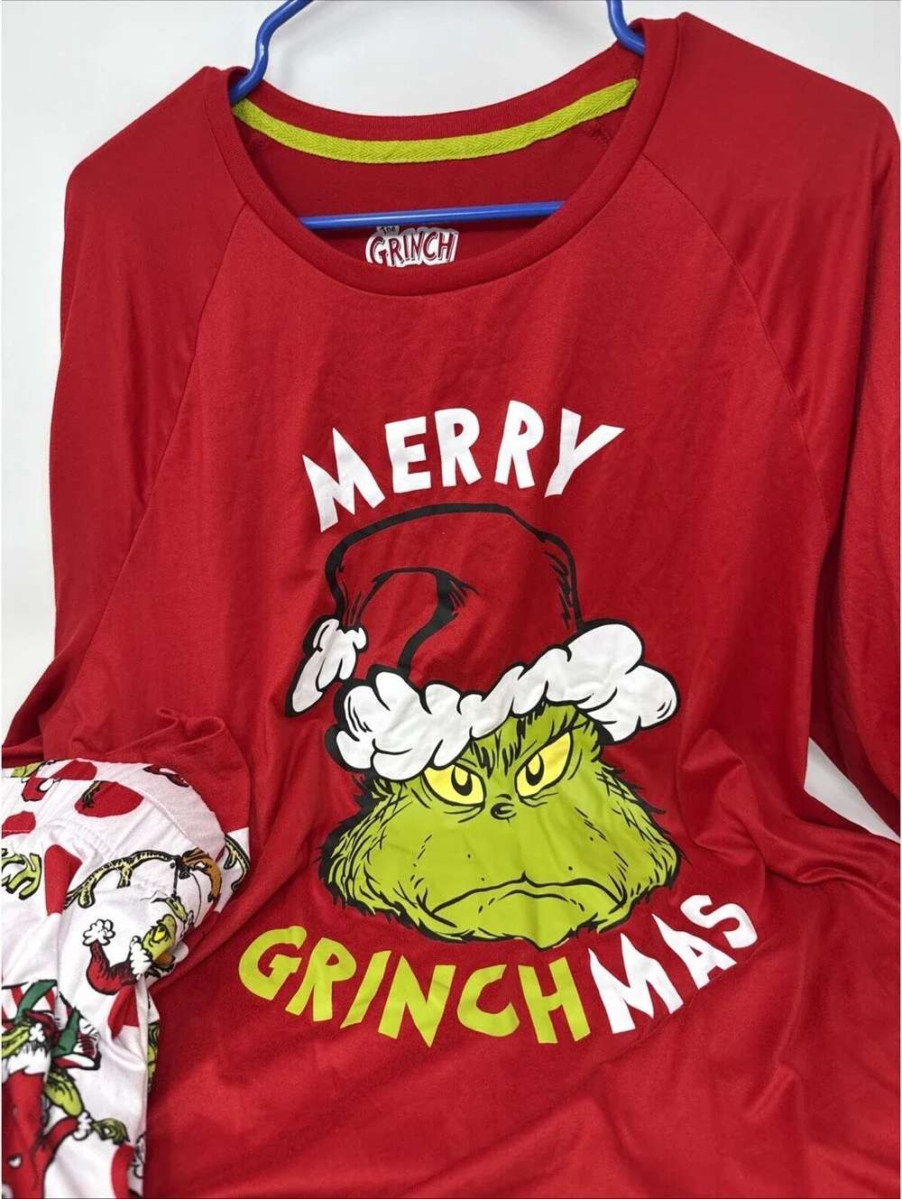 Men's / Women's Grinch 2 Piece Pajama Set, 2XL (50-52), Merry Grinchmas